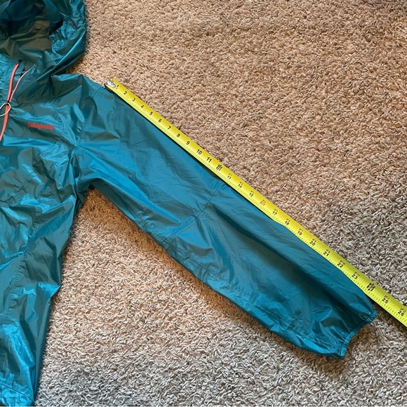 Patagonia Jacket Womens Medium Blue Hooded Windbreaker Full Zip Outdoor Polyamid - Picture 9 of 16